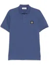 Stone Island Men's Slim Fit Stretch Cotton Polo Shirt In Blue