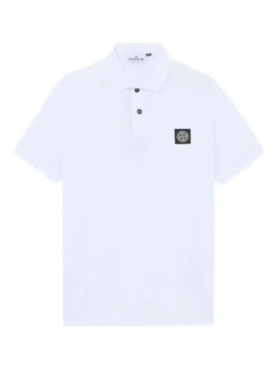 STONE ISLAND PIQUÉ-WEAVE POLO SHIRT