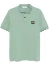 Stone Island Piqué Weave Polo Shirt In Green