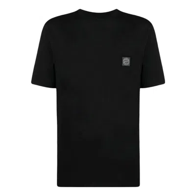 Stone Island Pisato Effect Logo Patch T-shirt 'black'