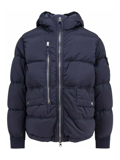 STONE ISLAND CHAQUETA ALCOCHADA - AZUL