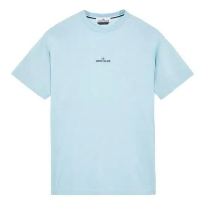 Stone Island Plain Logo T-shirt 'light Blue'