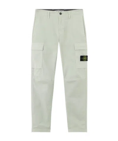 Stone Island Pocket Cargo Trousers In White
