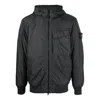 Stone Island Pocket Detail Crinkle Reps Jacket 'charcoal' In Black