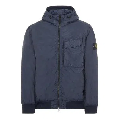 Stone Island Pocket Detail Crinkle Reps Jacket 'navy' In Blue