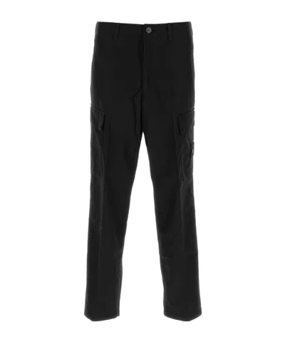 Stone Island Black Cotton Cargo Pant