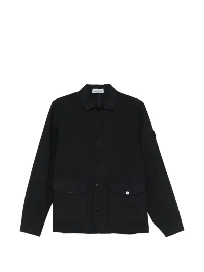 Stone Island Kids' Pocket Jacket In Blue
