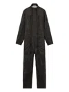 Stone Island Lightweight Nylon Canvas Jumpsuit In Black
