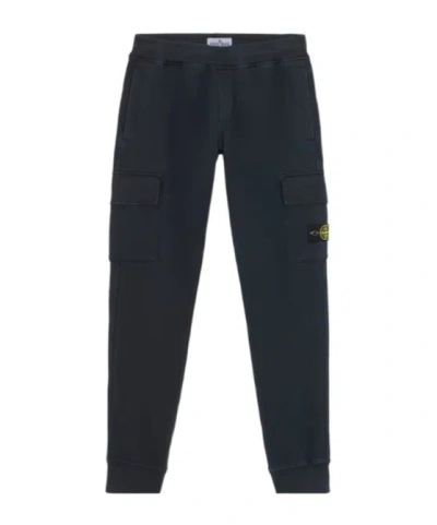 Stone Island Pocket Sweatpants In Blue