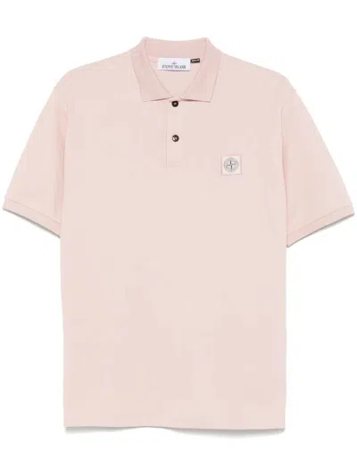 Stone Island Polo In Pink