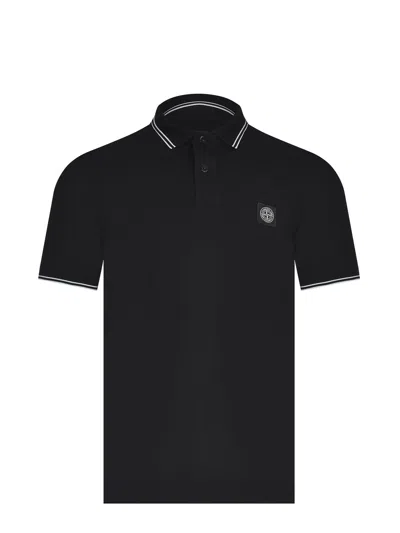Stone Island Polo In Black