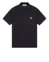 Stone Island 2200205 Organic Cotton Jersey 'fissato' Effect In Bleu