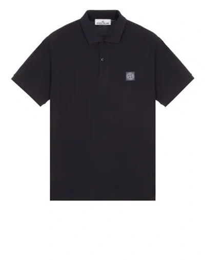 STONE ISLAND STONE ISLAND POLO BLEU COTON