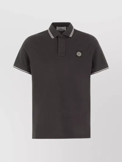 STONE ISLAND POLO COLLARED SHIRT SHORT SLEEVES