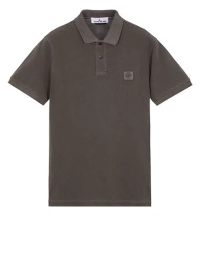 STONE ISLAND STONE ISLAND POLO SHIRT GRAY COTTON