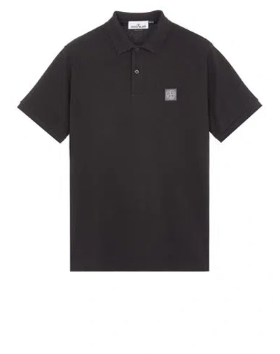 Stone Island Polo Noir Coton