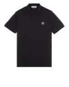 Stone Island Logo Polo Shirt In Noir