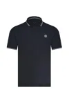 Stone Island Mens Black Brand-patch Regular-fit Stretch-cotton Polo Shirt Xl In Blue