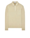 Stone Island Polo Beige Coton In Beige