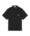 Stone Island 2200205 Organic Cotton Jersey 'fissato' Effect In Black