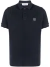 Stone Island Logo-patch Polo Shirt In Blue
