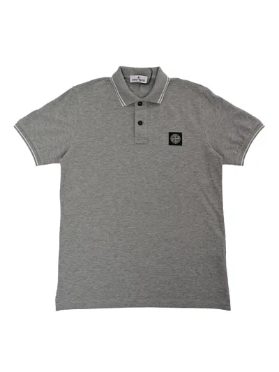 Stone Island Kids' Polo Shirt In Gray