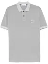 Stone Island Grey Cotton Polo With Short Sleeves In Grey