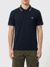 Stone Island Mens Black Brand-patch Regular-fit Stretch-cotton Polo Shirt Xl In Blue