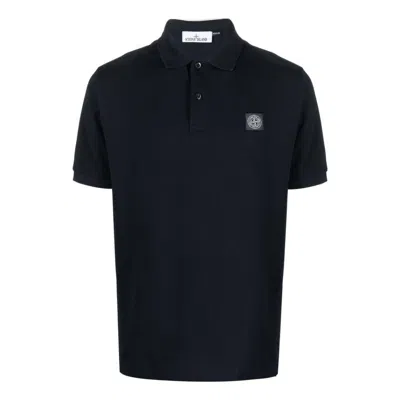 Stone Island Polo Shirt 'navy' In Blue