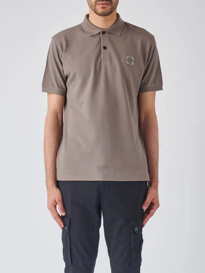 Stone Island Polo Shirt Shirt In Grigio