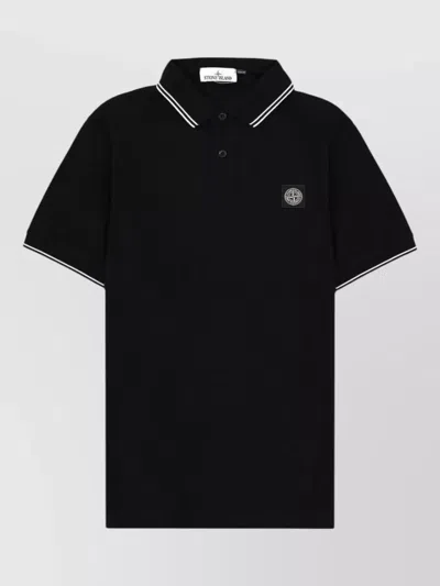 STONE ISLAND COTTON POLO SHIRT