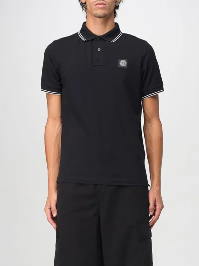 STONE ISLAND POLO SHIRT STONE ISLAND MEN COLOR BLACK,H18444002