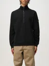 Stone Island Half-zip Wool Sweater In Blue