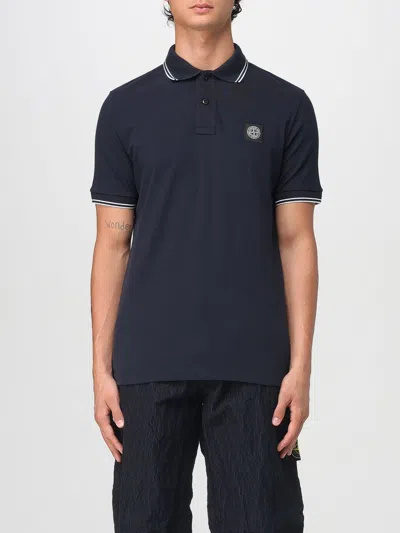 Stone Island Polo Shirt  Men Color Blue