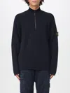 Stone Island Ribbed Crewneck Sweater Fitted Shape In Black