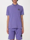 Stone Island Polo Shirt  Men Color Lavander In Navy