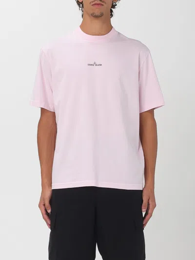 STONE ISLAND T-SHIRT STONE ISLAND MEN COLOR PINK,H16846010