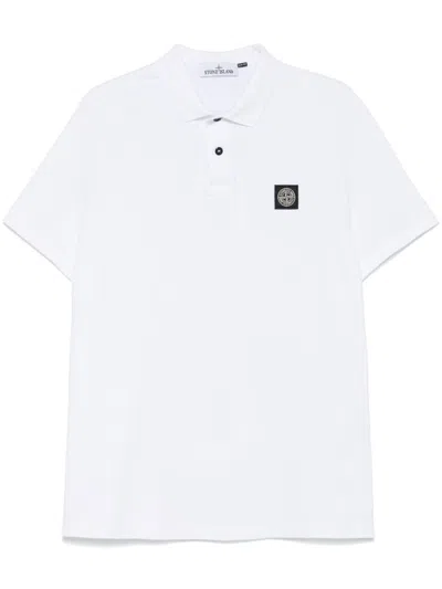 STONE ISLAND STONE ISLAND POLO SHIRT WITH COMPASS APPLICATION