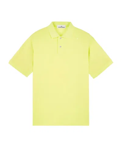 Stone Island Polo Shirt Yellow Cotton