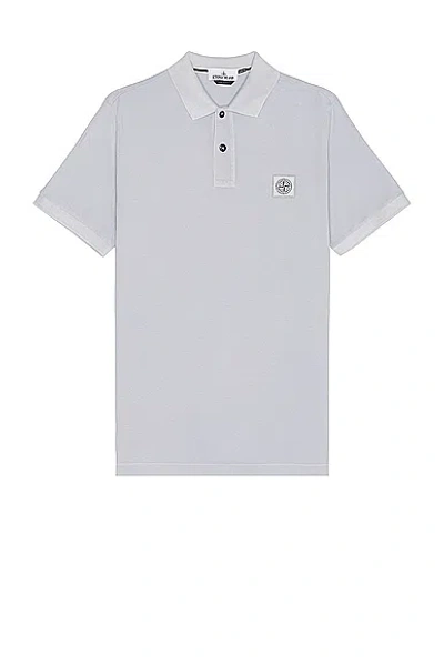 Stone Island Cotton Polo Shirt In Sky Blue