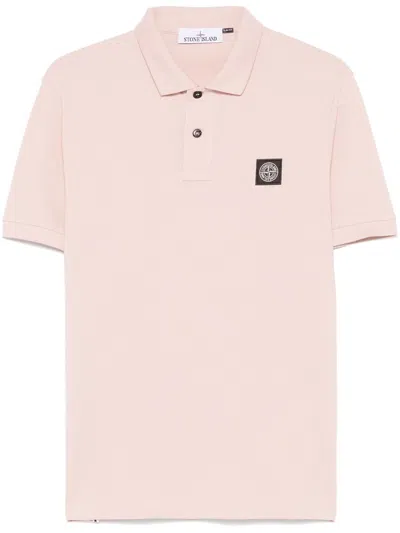 Stone Island Polo Slim Fit Clothing In V0082 Antique Rose