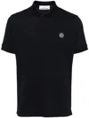Stone Island Mens Black Brand-patch Regular-fit Stretch-cotton Polo Shirt Xl In Black