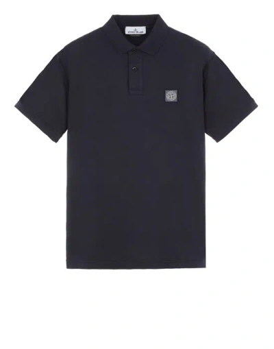 Stone Island Polo T-shirt In Blue
