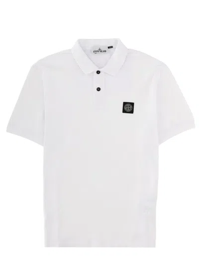 Stone Island Polo With Logo In White
