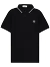 Stone Island Mens Black Brand-patch Regular-fit Stretch-cotton Polo Shirt Xl In Black
