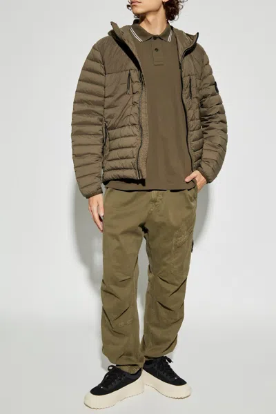 Stone Island Polo With Logo In Green