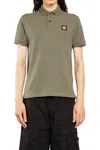 Stone Island Slim Fit Short Sleeve Polo Shirt In Gray