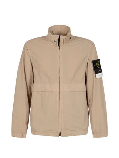 Stone Island Polyamide Jacket In Brown
