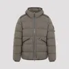 Stone Island Compass Down Jacket In Walnut