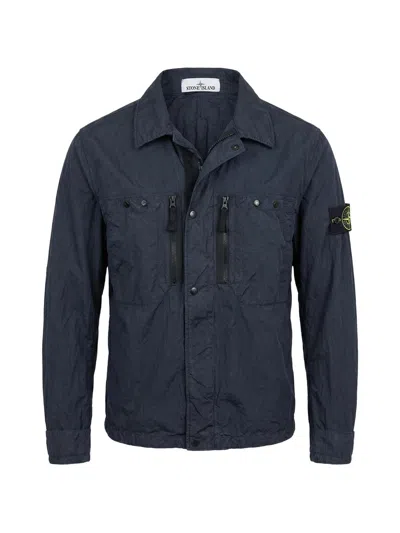 Stone Island Polyamide Shirt In Blue
